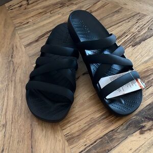 CROCS Women's Black Strappy Sandals